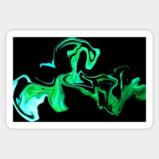 Toxic Green  - Digital Liquid Paint Swirls Sticker